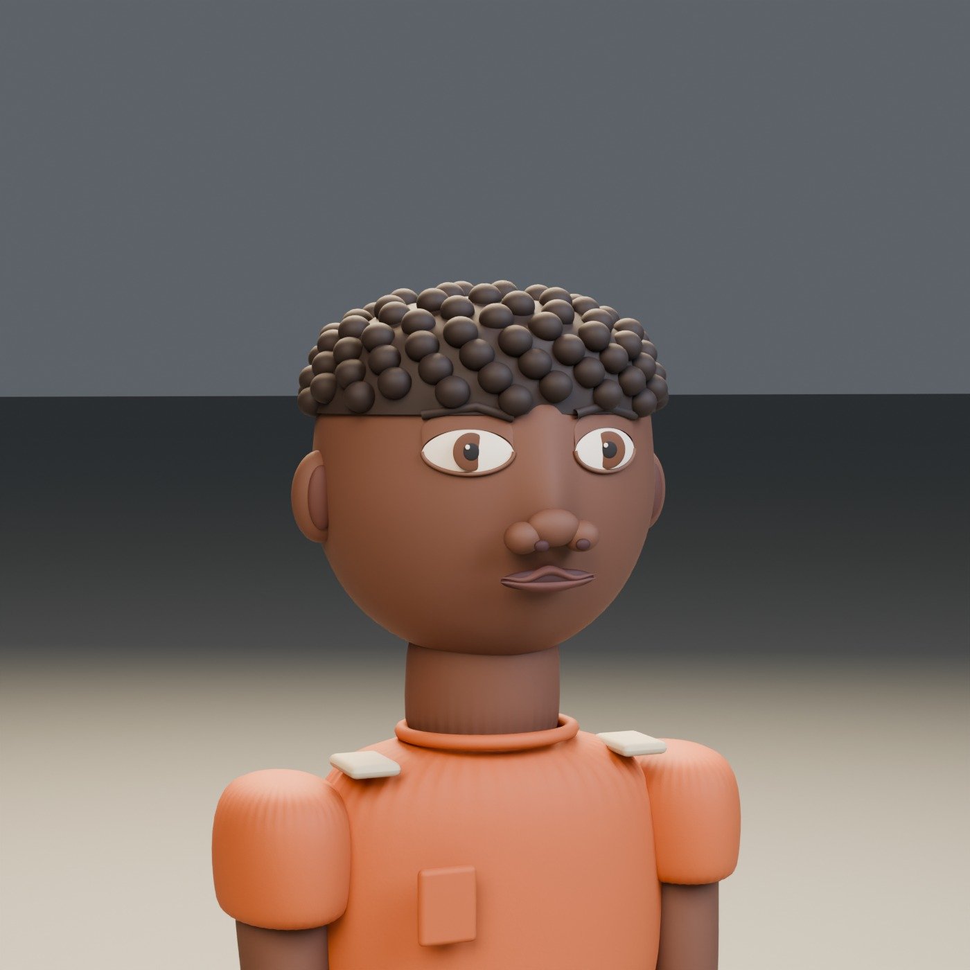 Heru face three quarter · developmental study