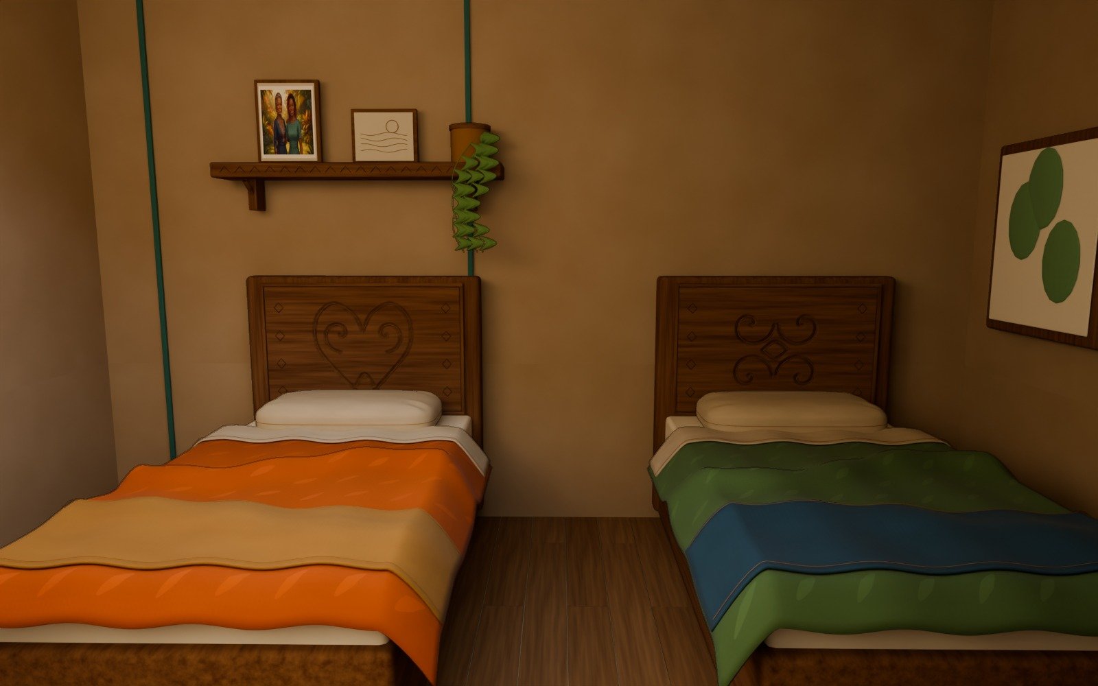 H01 · Shared bedroom unchanged furniture