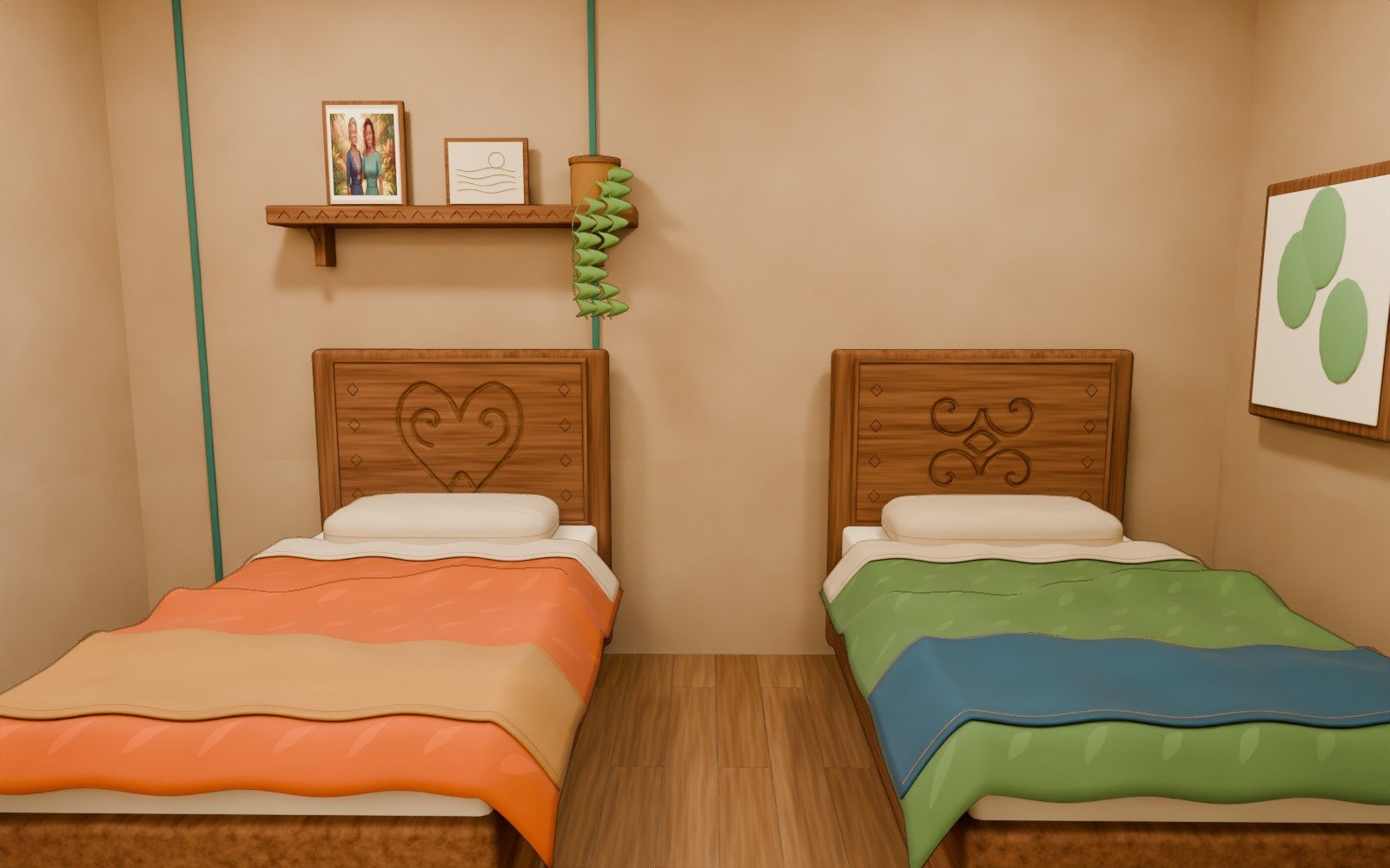H01 · Shared bedroom unchanged furniture