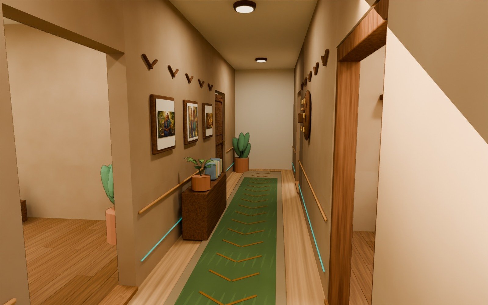 U01 · Hall doors and clear routes